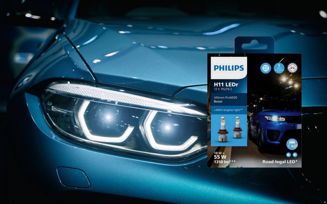 Nueva H11 LEDr Philips Ultinon Pro6000 Boost: primera lámpara LED retrofit con marca E con +400% de brillo